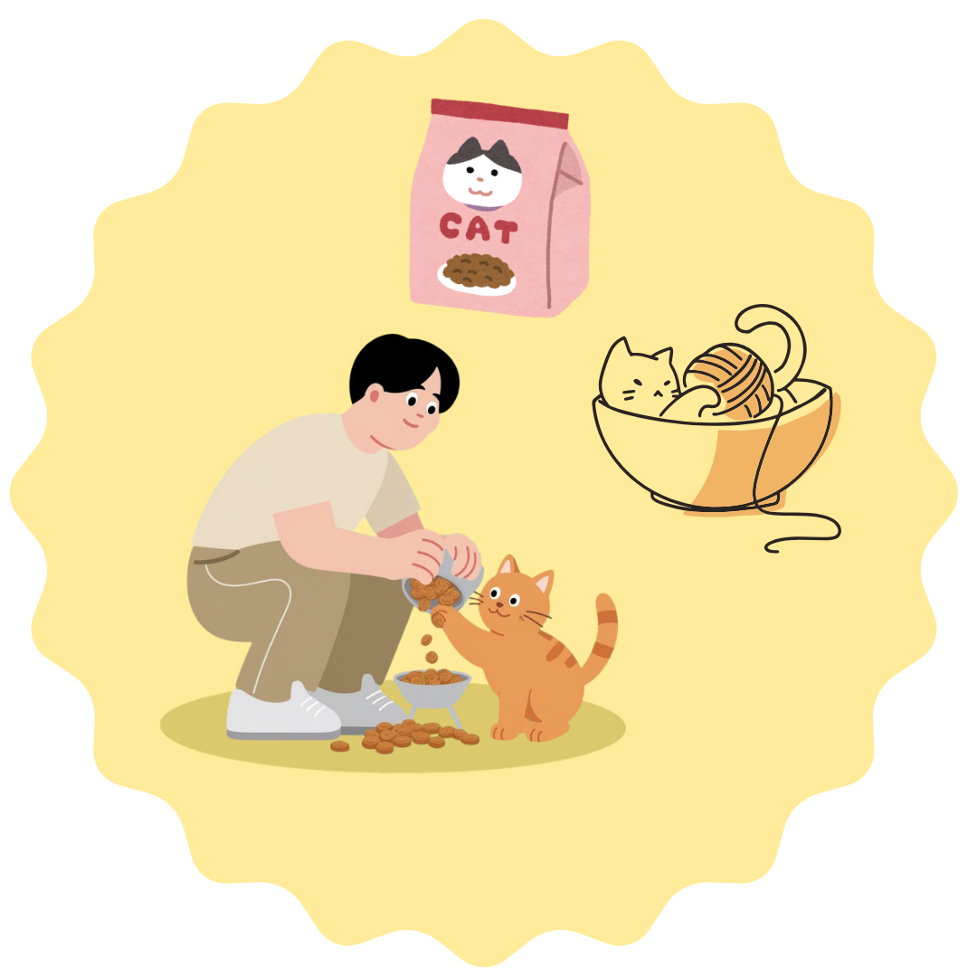 猫とお手入れ