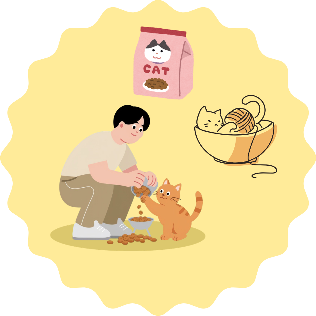 猫とお手入れ